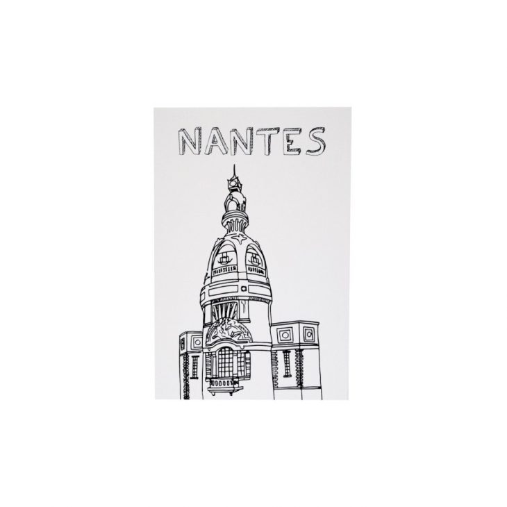 Carte Postale Tour Lu Ville De Nantes – Made In France à Coloriage Carte De France