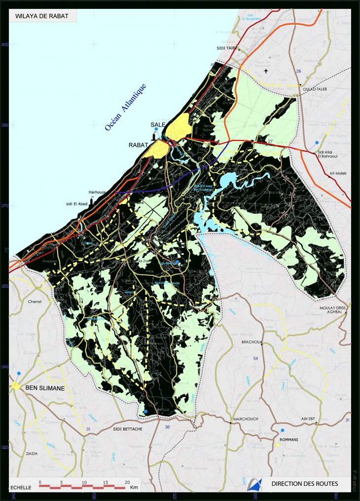 Carte Préfectures Rabat Salé Et Skhirat-Témara serapportantà Carte Des Préfectures