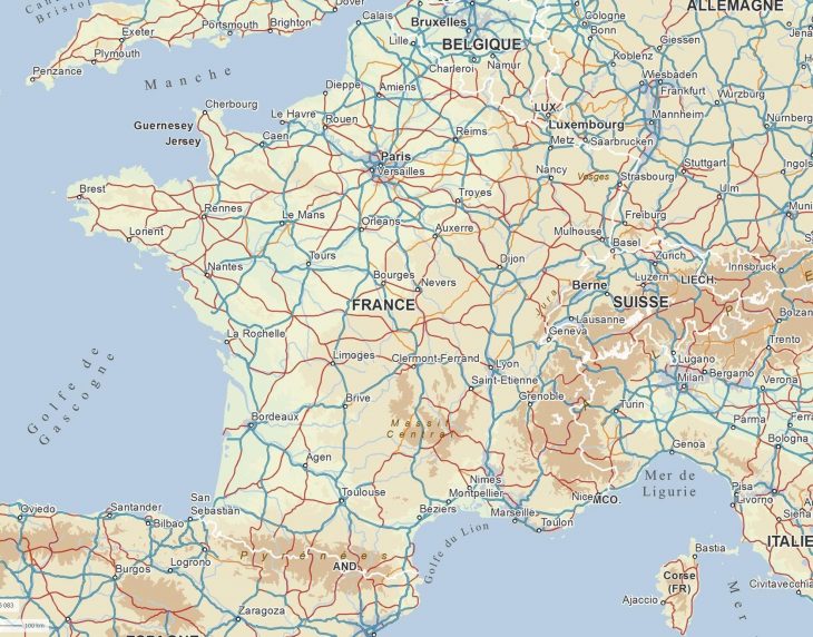 Carte Routiere : Carte Des Routes De France, Calcul D intérieur Carte Routiere France Gratuite