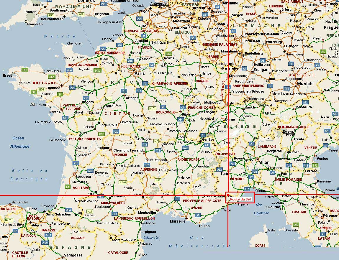 Carte Routière - France-Italie » Vacances - Arts- Guides Voyages à Carte Géographique De France