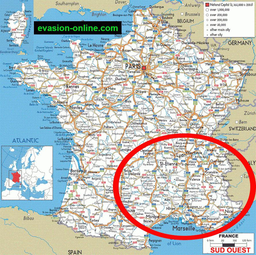Carte Routière France Sud-Est » Vacances - Arts- Guides Voyages dedans Carte Du Sud Est De La France Détaillée