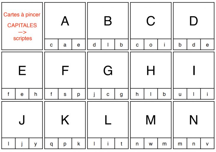 Cartes À Pincer : Différentes Écritures encequiconcerne Écriture En Moyenne Section