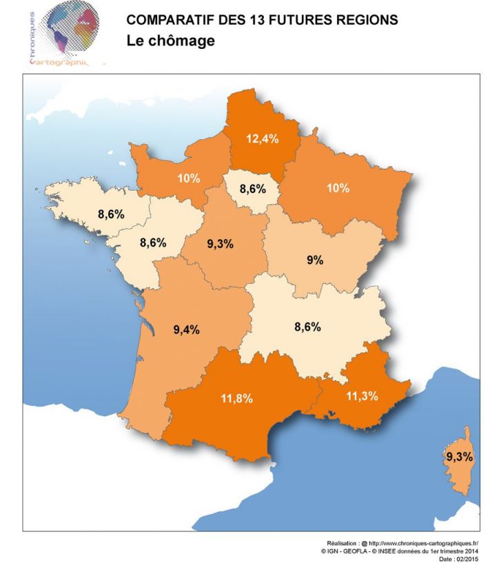 Cartes Comparatives Des Nouvelles Régions En France concernant France Nombre De Régions