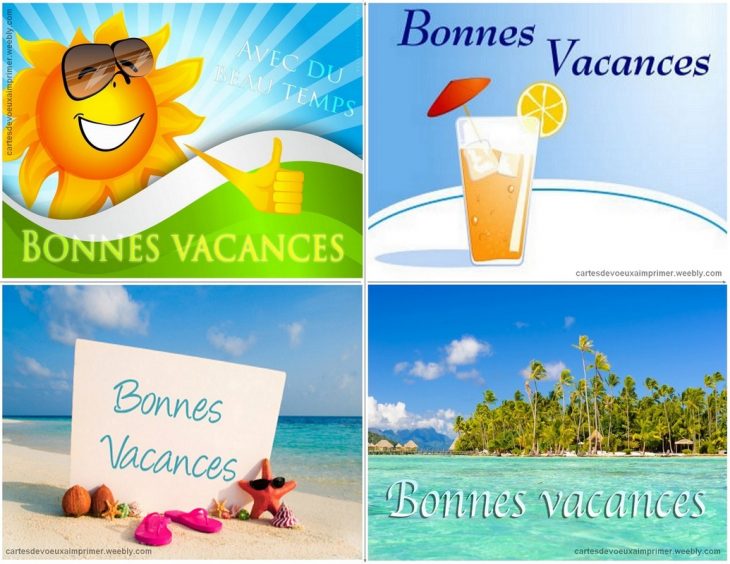 Cartes De Bonnes Vacances À Imprimer Gratuitement – Cartes à Images Bonnes Vacances Gratuites