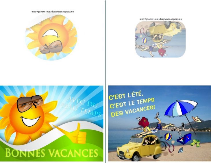 Cartes De Bonnes Vacances À Imprimer Gratuitement – Cartes intérieur Images Bonnes Vacances Gratuites