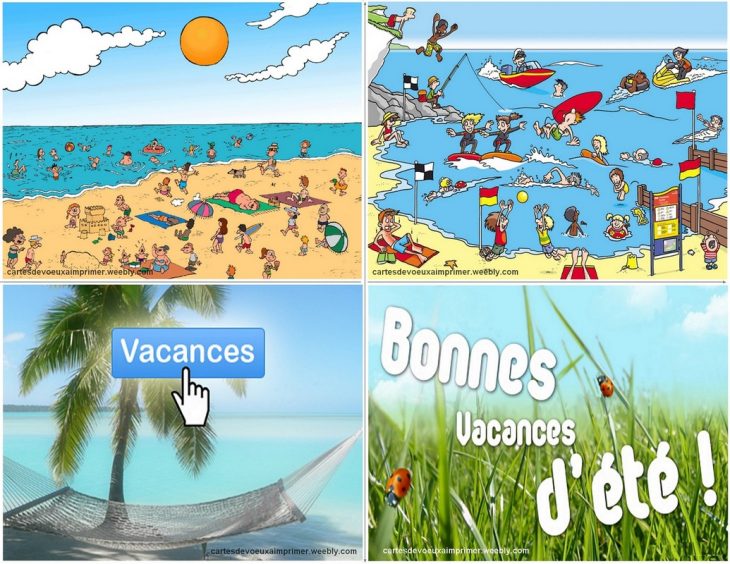 Cartes De Bonnes Vacances À Imprimer Gratuitement – Cartes pour Images Bonnes Vacances Gratuites