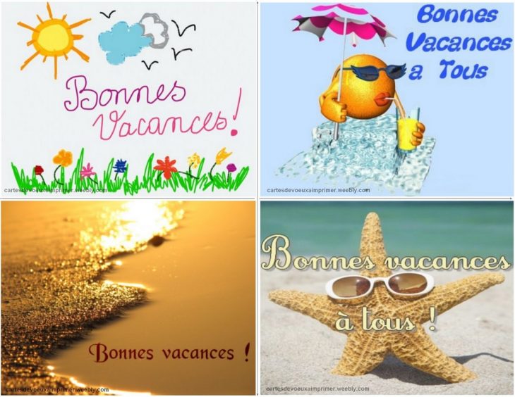 Cartes De Bonnes Vacances À Imprimer Gratuitement – Cartes serapportantà Images Bonnes Vacances Gratuites