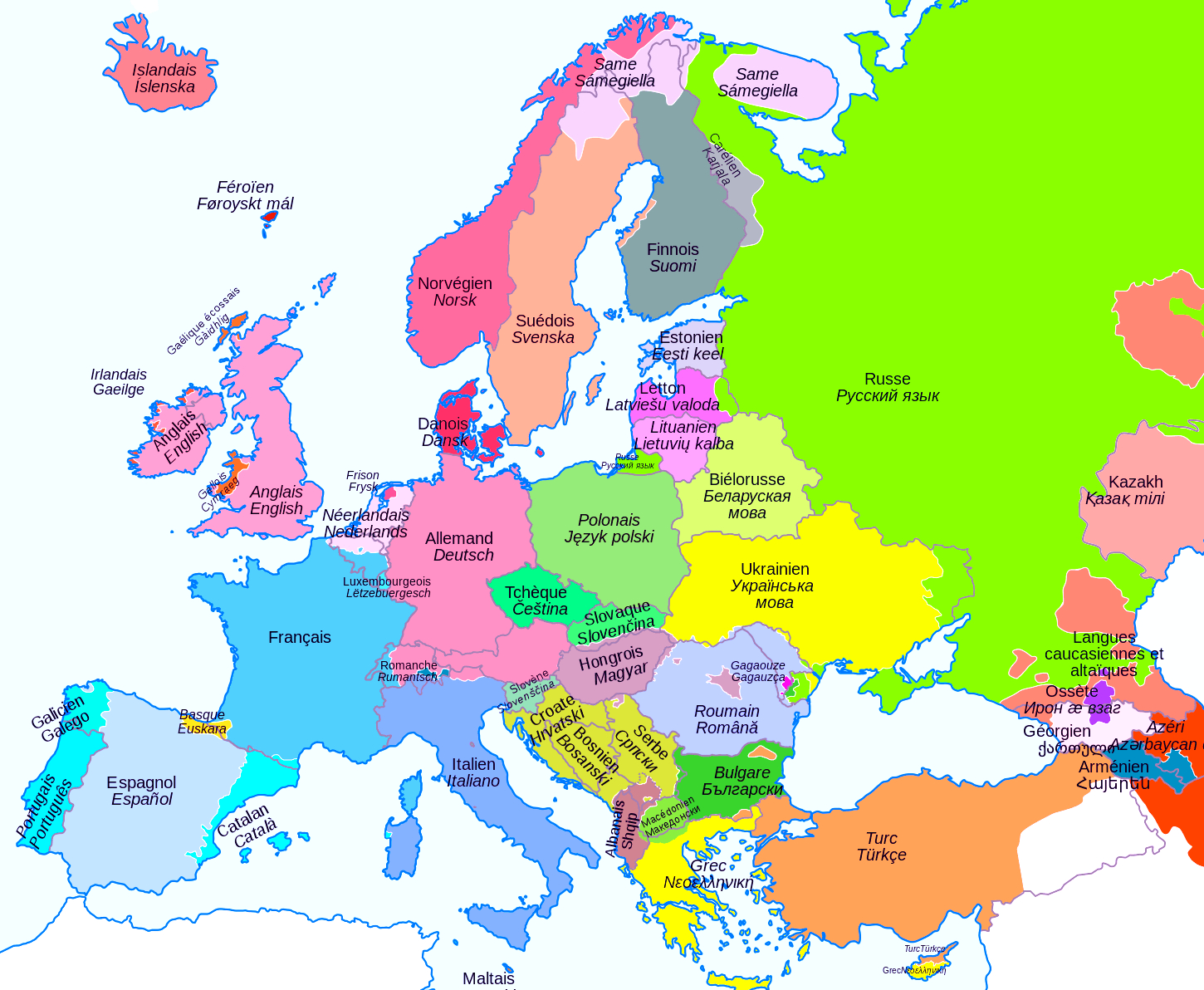 Cartes De L'europe Et Rmations Sur Le Continent Européen avec Carte Europe Est