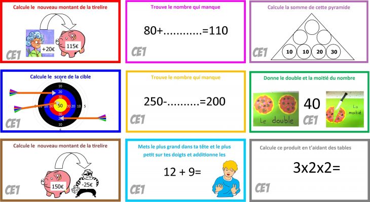 Cartes Himathslaya 2 (Avec Images) | Jeux De Calcul Mental destiné Jeu Calcul Enfant