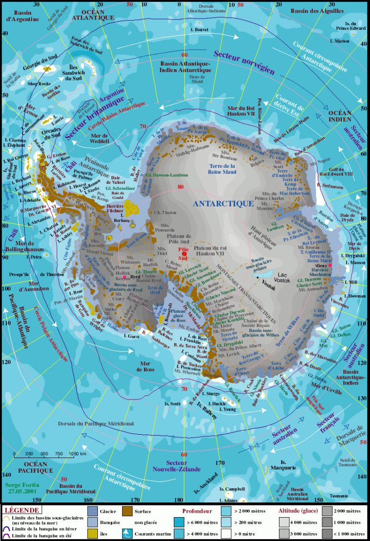 Cartograf.fr : Les Cartes Des Continents : L'antarctique à Carte Du Monde Avec Continent