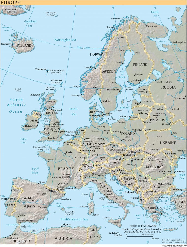 Cartograf.fr : Les Cartes Des Continents : L'europe à Carte De L Europe En Relief