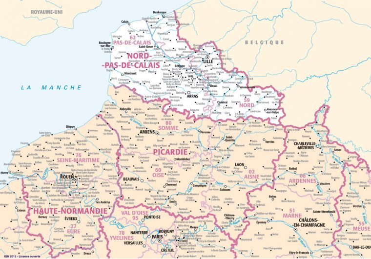 Cartograf.fr : Les Régions De France : Le Nord-Pas-De-Calais concernant Carte Des Villes De France Détaillée