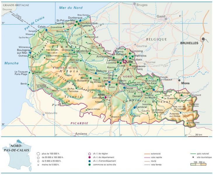 Cartograf.fr : Les Régions De France : Le Nord-Pas-De-Calais pour Carte De France Détaillée Avec Les Villes