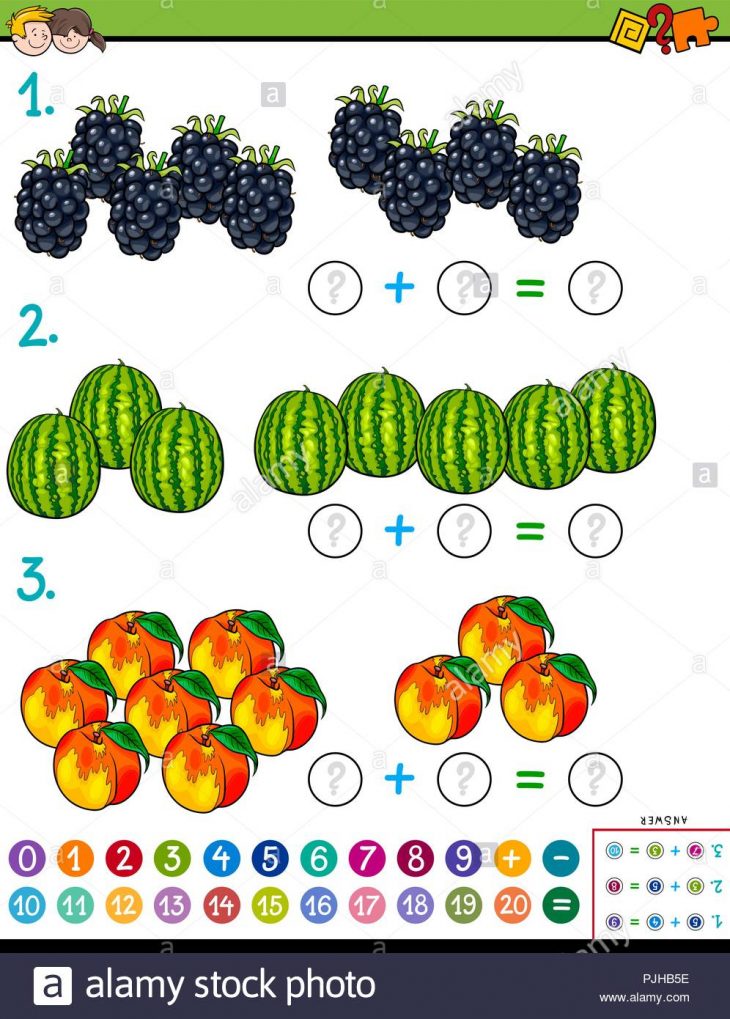 Cartoon Illustration De Calcul Mathématique D'un Jeu Pour concernant Jeu Calcul Enfant