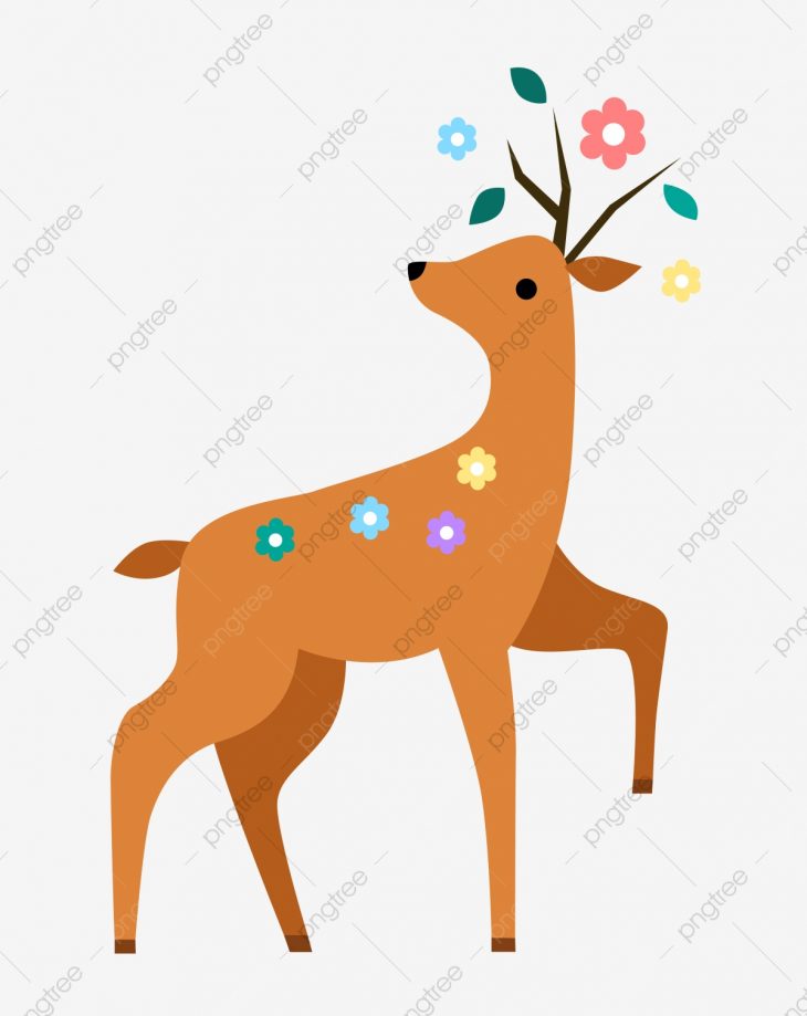 Cerf De Dessin Animé Faon Dessiné À La Main Fond De Cerf concernant Faon Dessin