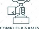 Championnat De Jeux D'ordinateur, L'icône De La Ligne De concernant Jeux Sur Ordinateur En Ligne