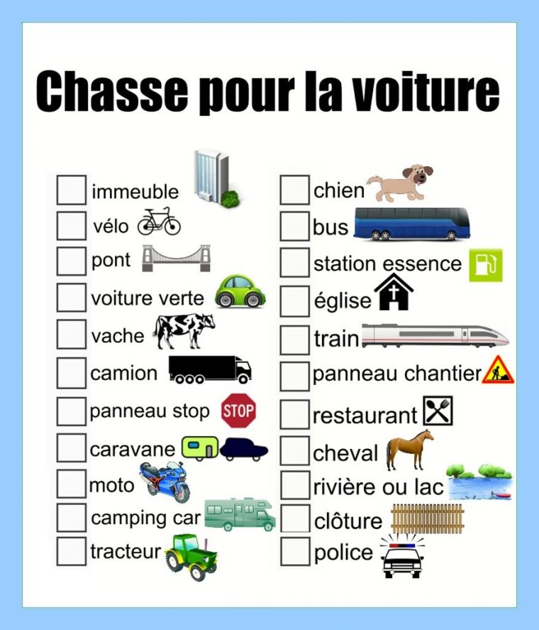 Chasse Au Trésor De Voyage | Jeux En Voiture, Jeux Voyage à Jeux A Faire Dans La Voiture