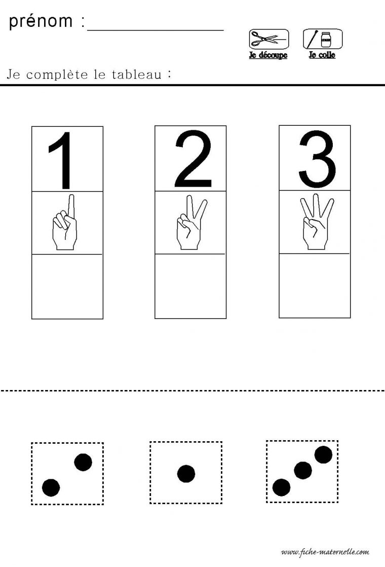 Chiffre Constellation Doigts | Fiches De Travail Pour encequiconcerne Exercice Toute Petite Section