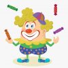 Circus Clown Juggling Candies - Couleur Clown En Dessin encequiconcerne Dessin De Clown En Couleur