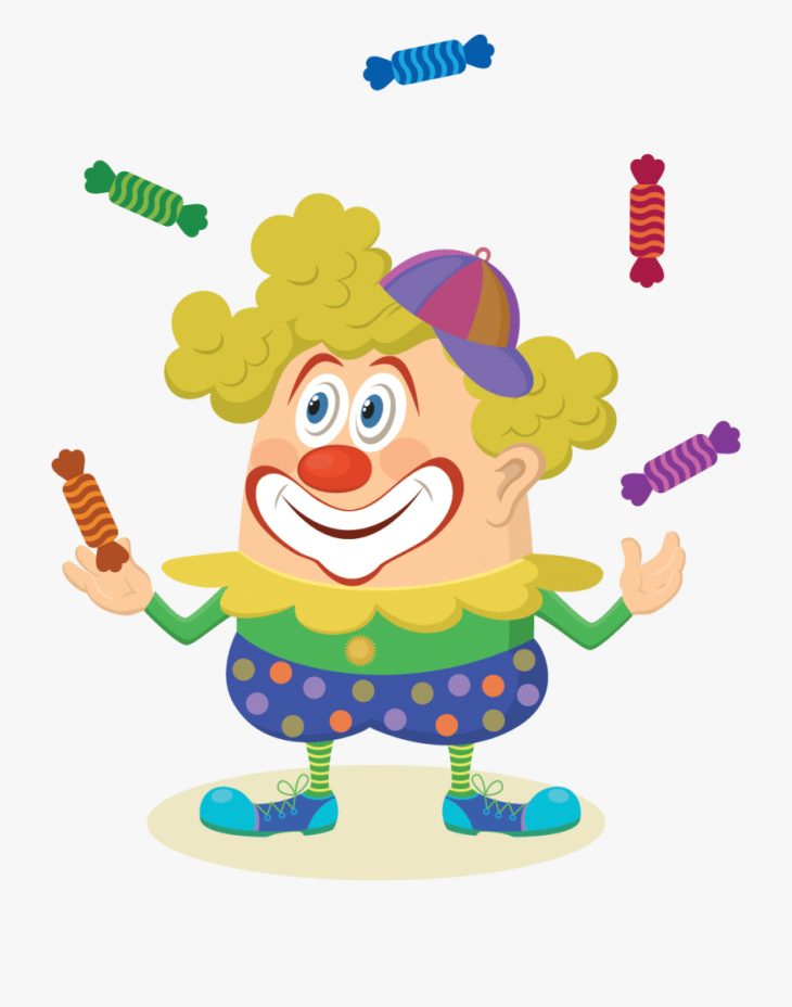 Circus Clown Juggling Candies – Couleur Clown En Dessin encequiconcerne Dessin De Clown En Couleur