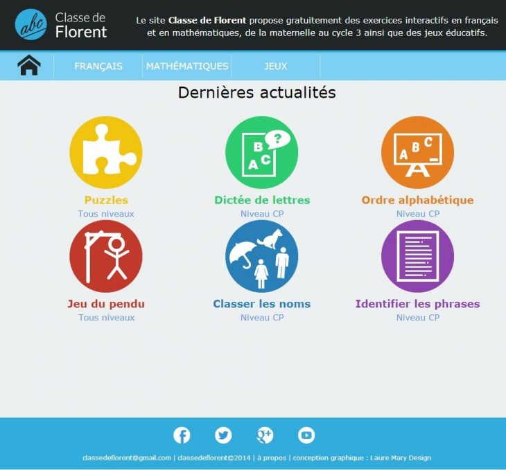 Classe De Florent | Site Ecole, Sites Éducatifs tout Sites Educatifs Francais