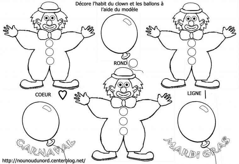 Clown #131 (Personnages) – Coloriages À Imprimer pour Coloriage Clown A Imprimer