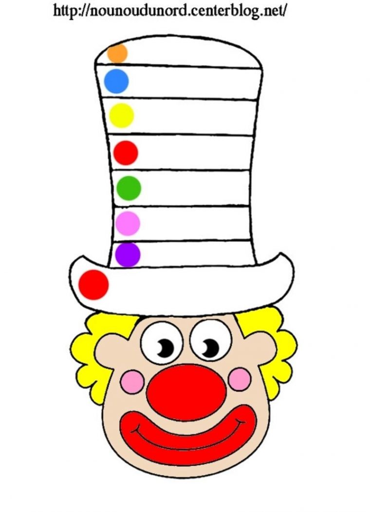 Clown À Gommettes | Coloriage Clown, Artisanat De Clowns avec Coloriage Clown A Imprimer