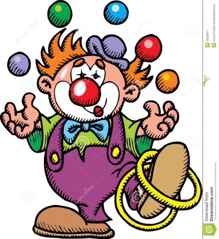 Clown De Couleur Illustration De Vecteur. Illustration Du tout Dessin De Clown En Couleur