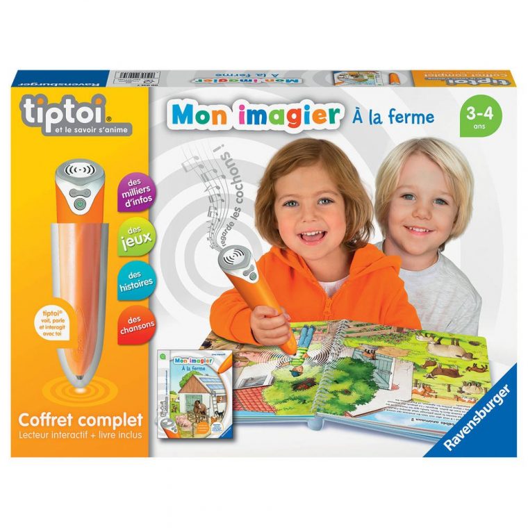 Coffret Tiptoi® Complet Lecteur Interactif Et Livre Imagier A La Ferme concernant Livre Jeu Interactif