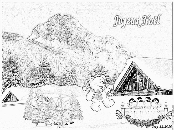 Coloriage 6 Carte Noel À Imprimer Pour Les Enfants – Dessin dedans Carte De Noel A Colorier