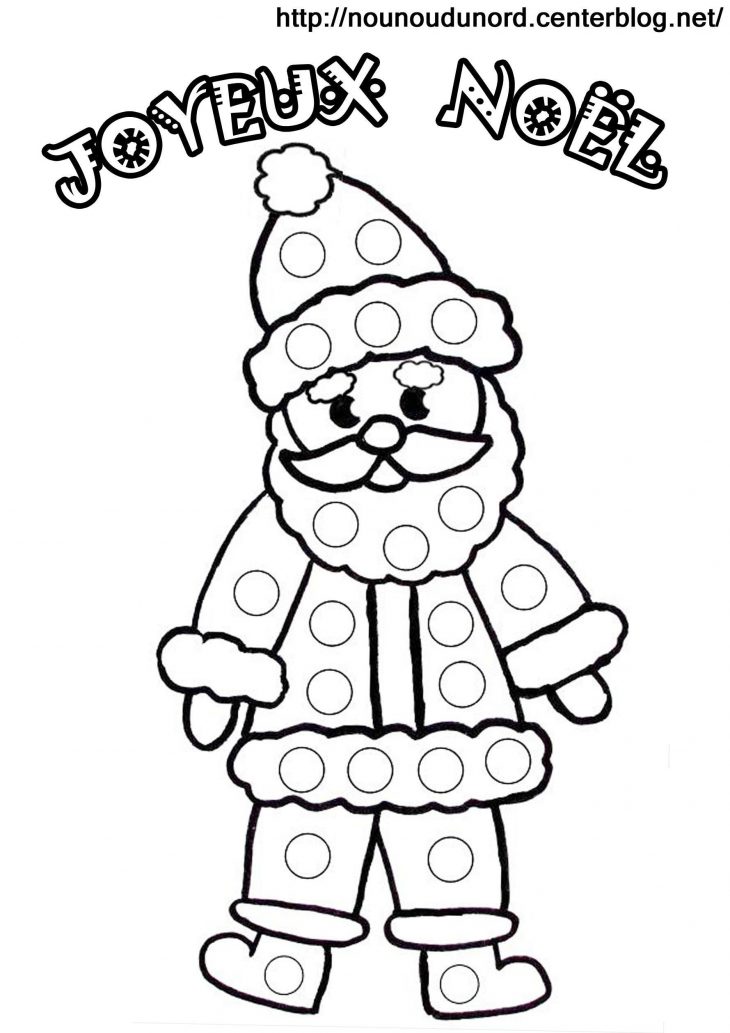 Coloriage À Gommettes Le Père Noël encequiconcerne Dessin A Imprimer Pere Noel Gratuit