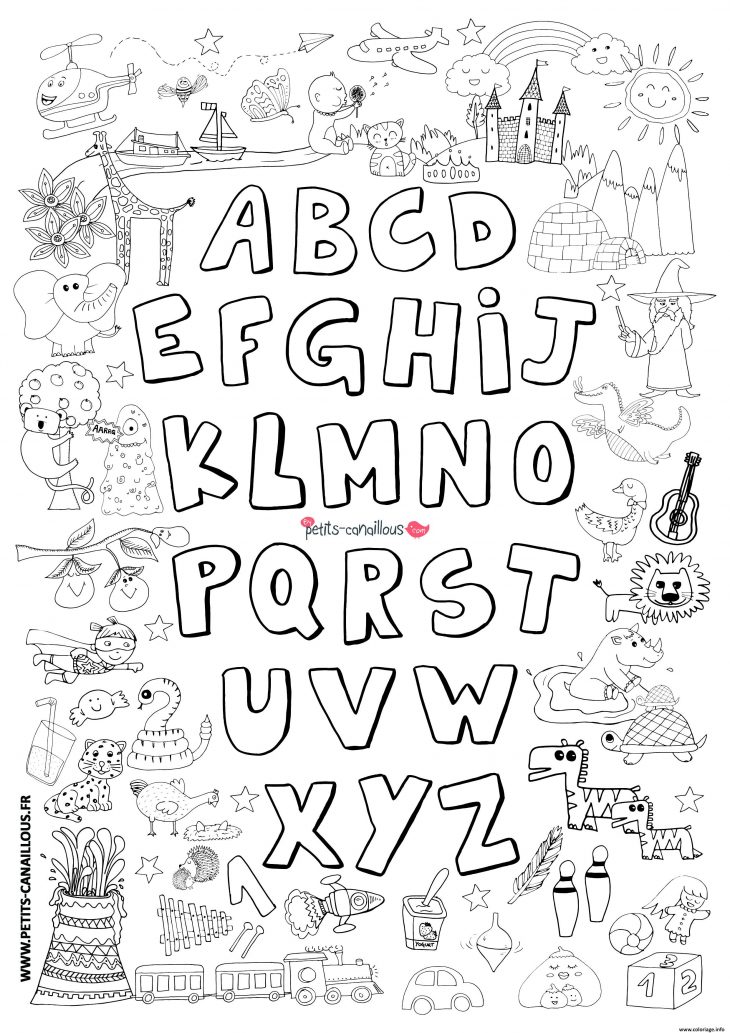 Coloriage Abecedaire Avec Dessins Dessin avec Coloriage Alphabet Complet A Imprimer