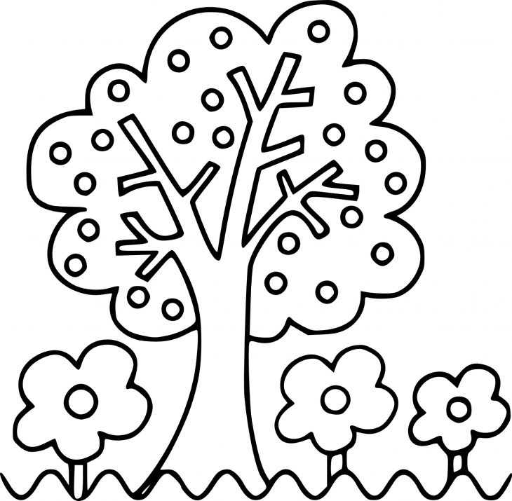 Coloriage Arbre Pommier À Imprimer Sur Coloriages intérieur Arbre A Colorier Et A Imprimer