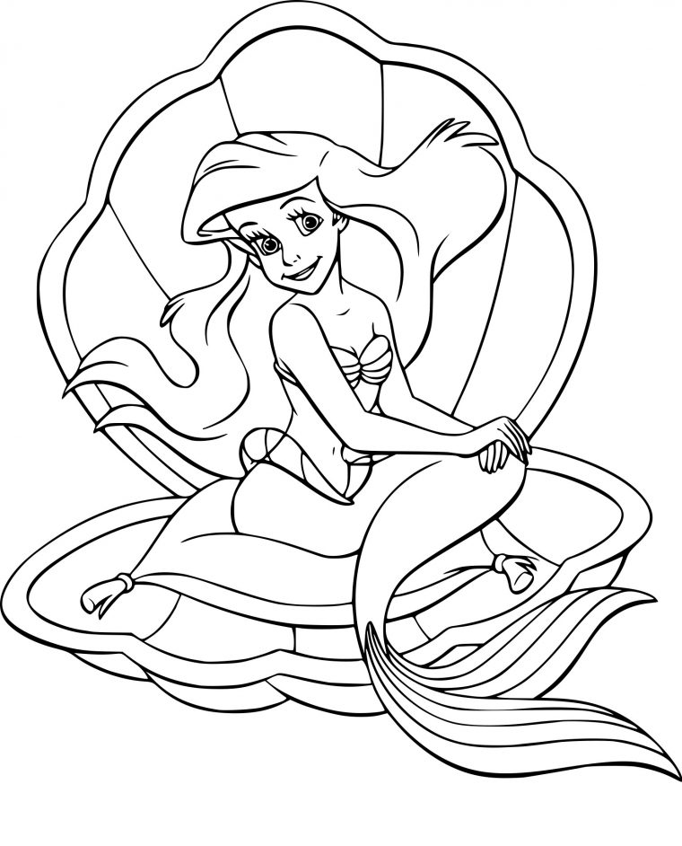 Coloriage Ariel La Petite Sirène À Imprimer Sur Coloriages avec Coloriage Princesse Sirene