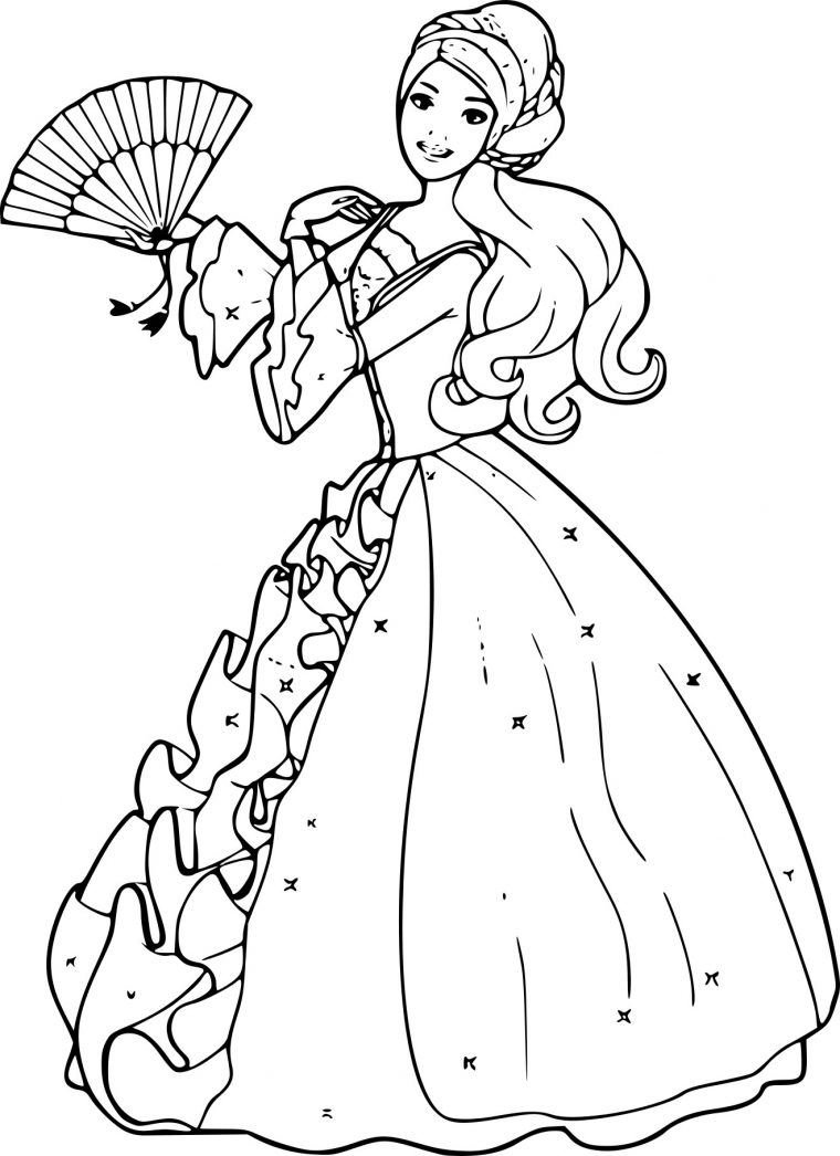 Coloriage Barbie Princesse À Imprimer Gratuit concernant Princesse À Colorier Gratuit