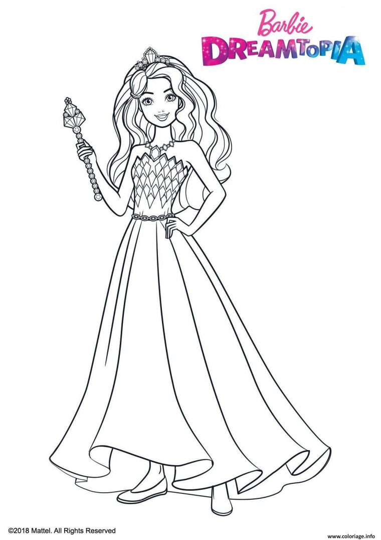 Coloriage Barbie Princesse Fille Dreamtopia Dessin tout Princesse À Colorier Gratuit