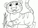 Coloriage - Bébé Tigre (Tigreau) | Coloriages À Imprimer avec Coloriage Bébé Tigre