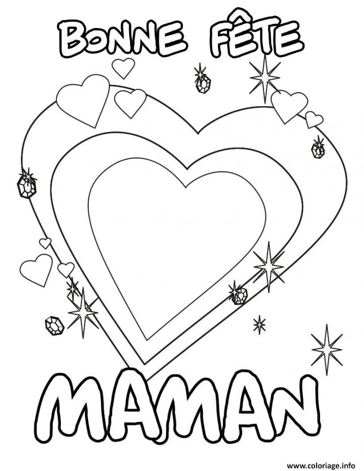 Coloriage Bonne Fete Maman Fete Des Meres 2017 Dessin tout Carte Bonne Fete Maman A Imprimer