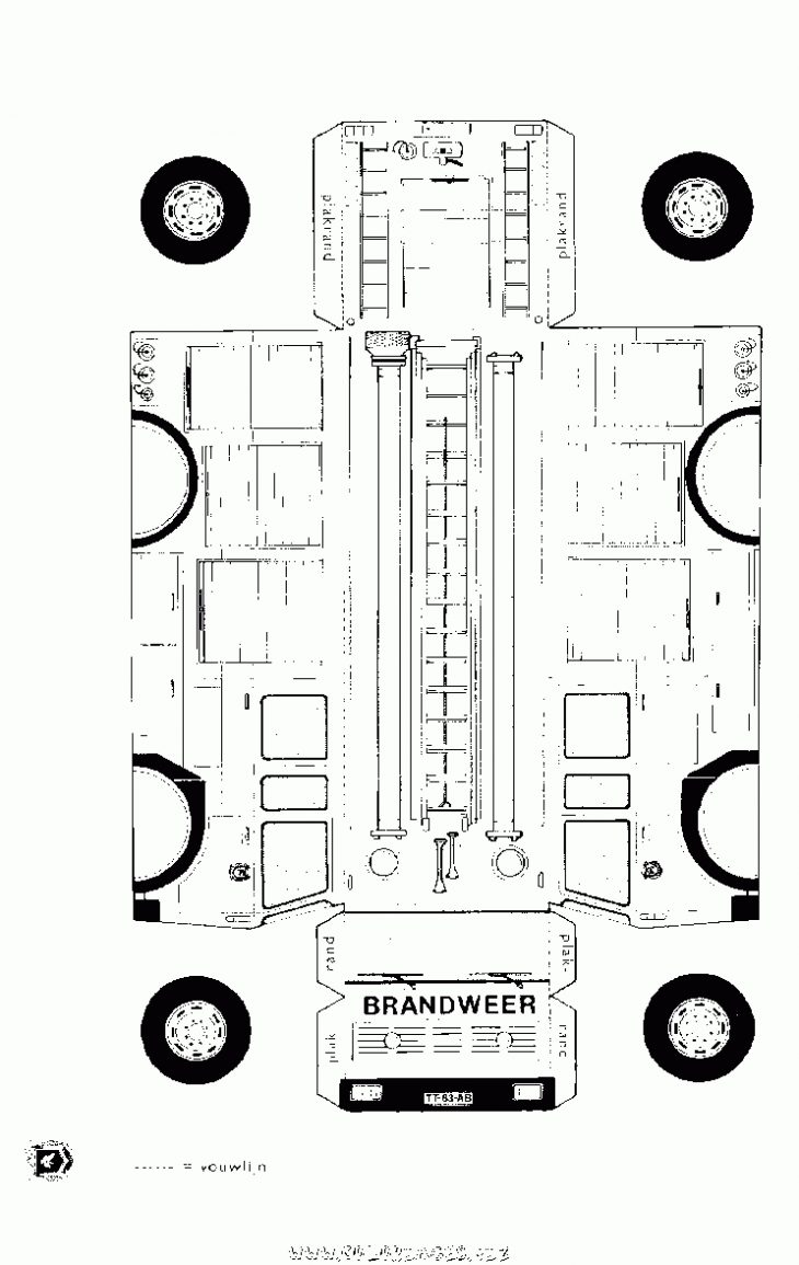 Coloriage Camion De Pompier À Découper Et À Assembler destiné Coloriage Camion De Pompier Gratuit À Imprimer