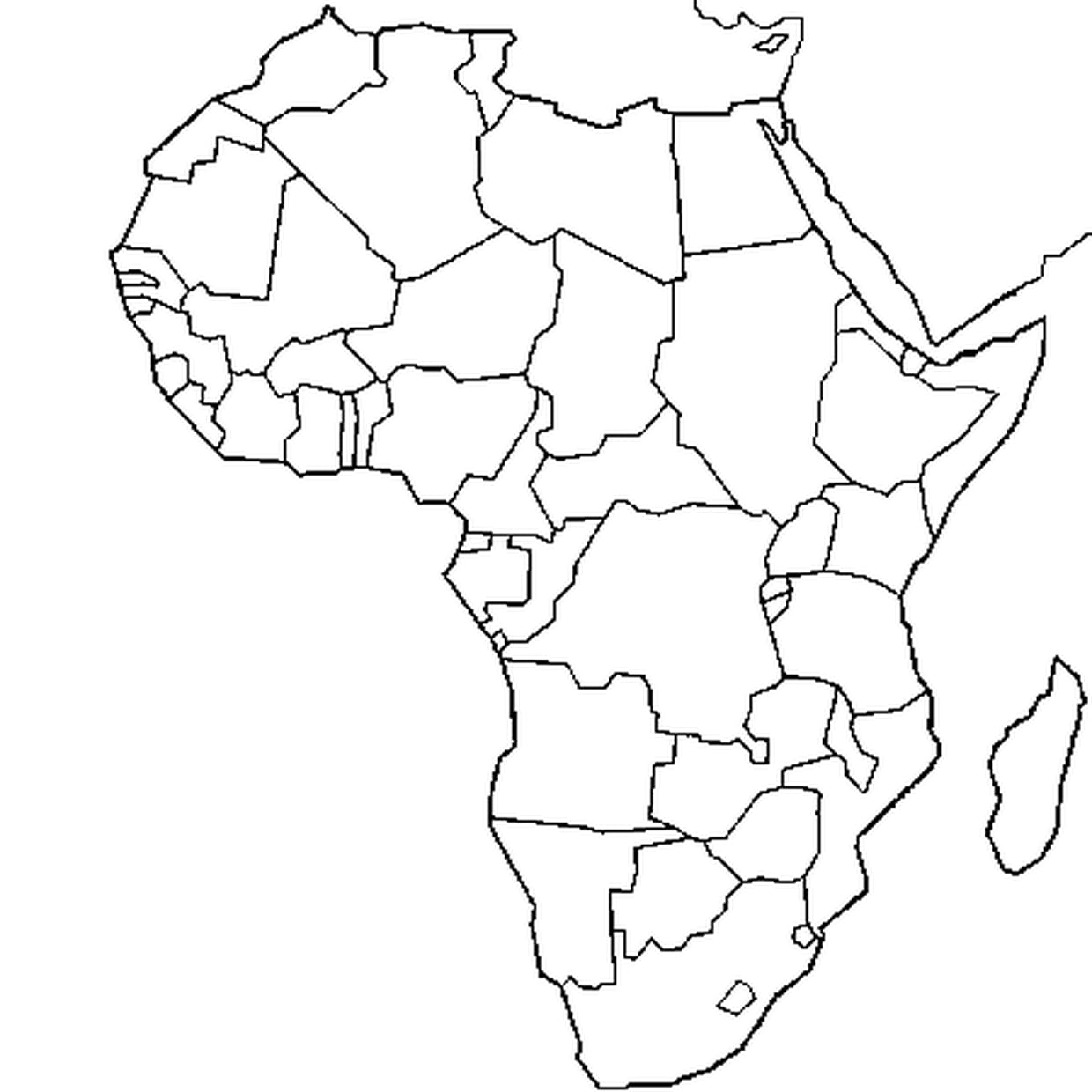 Coloriage Carte Afrique En Ligne Gratuit À Imprimer dedans Carte Du Monde Vierge À Remplir En Ligne