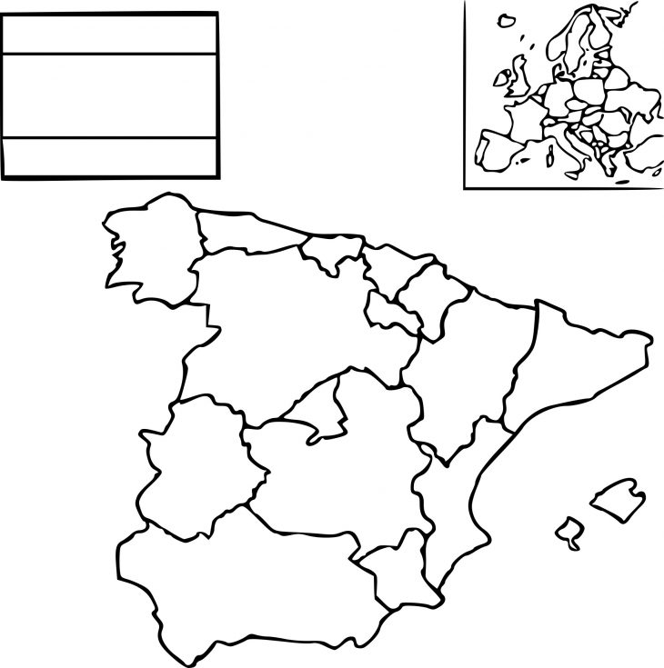 Coloriage Carte Espagne À Imprimer destiné Coloriage Carte De France