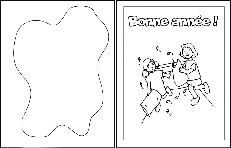 Coloriage Carte Voeux Bonne Année À Imprimer Sur Coloriages concernant Carte De Bonne Année Gratuite A Imprimer