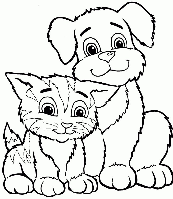 Coloriage Chien Et Chat En Ligne – 1001 Animaux pour Coloriage De Chat En Ligne