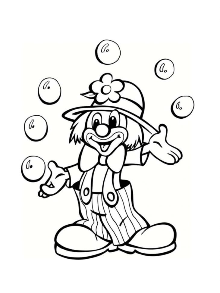 Coloriage Cirque : 28 Dessins À Imprimer Gratuitement tout Coloriage Tete De Clown