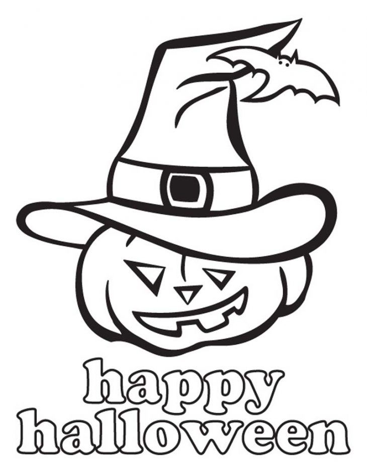 Coloriage Citrouille Chapeau Gratuit À Imprimer pour Dessin Halloween Citrouille A Imprimer Gratuit