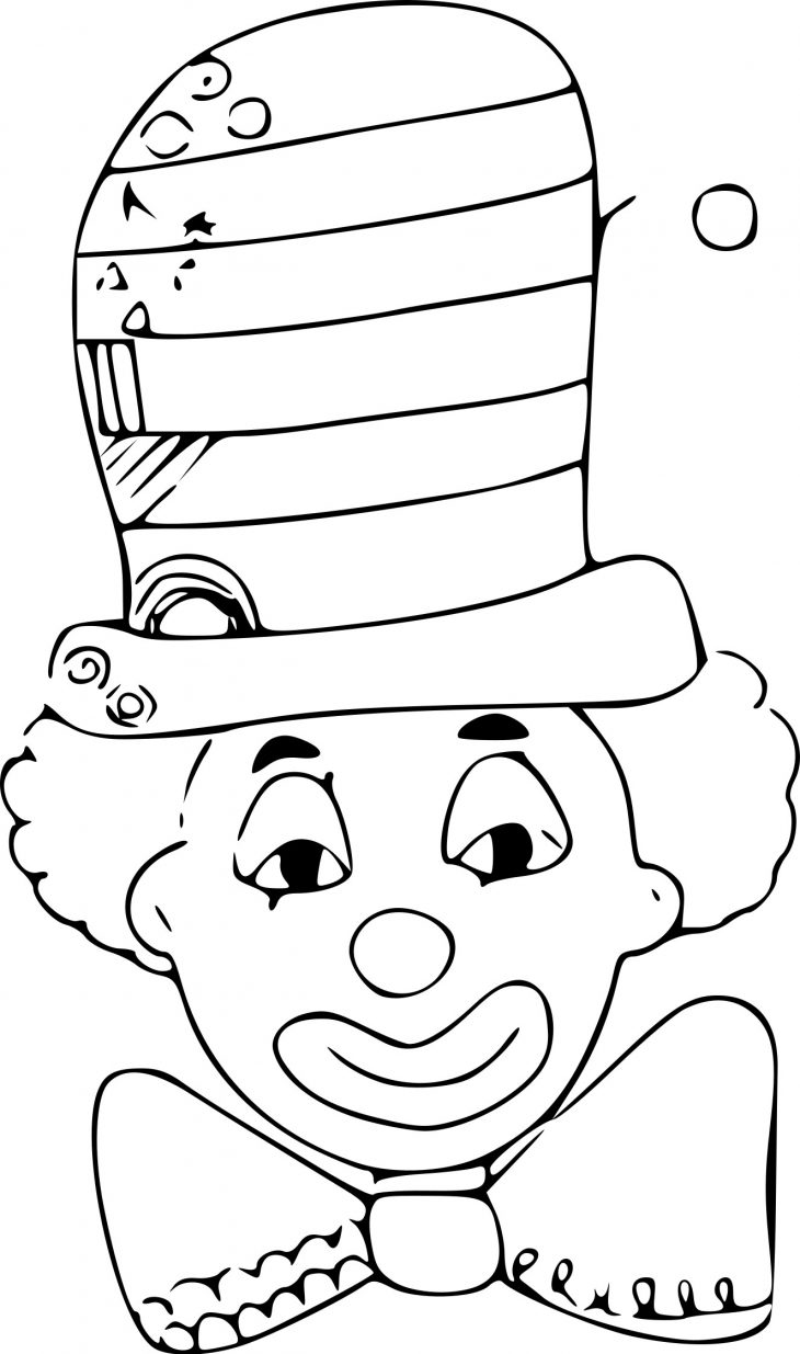 Coloriage Clown Chapeau Dessin À Imprimer Sur Coloriages concernant Coloriage Tete De Clown