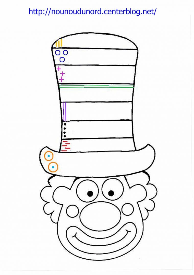 Coloriage Clown Excercice Sur Le Chapeau À Imprimer à Coloriage Clown A Imprimer