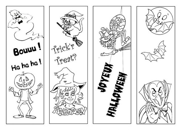 Coloriage De Halloween Pour Enfants – Coloriage Halloween dedans Marque Page À Imprimer