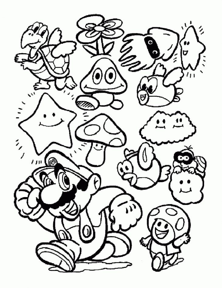 Coloriage De Mario Bros Gratuit À Colorier – Coloriage Super concernant Jeux Gratuit De Dessin A Colorier