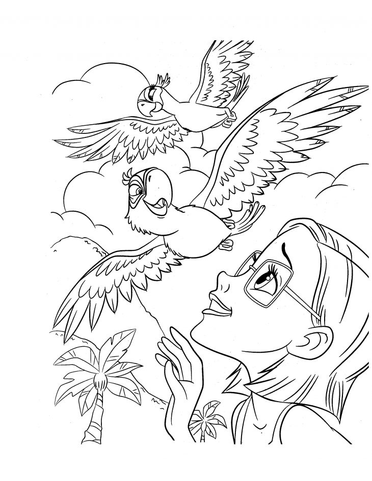 Coloriage De Rio À Colorier Pour Enfants – Coloriage Rio (Le intérieur Perroquet Coloriage A Imprimer